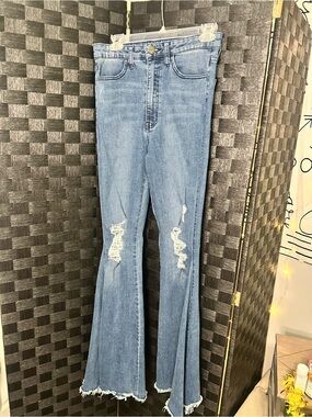 Show Me Your Mumu Distressed Bell Bottom Jeans - Women